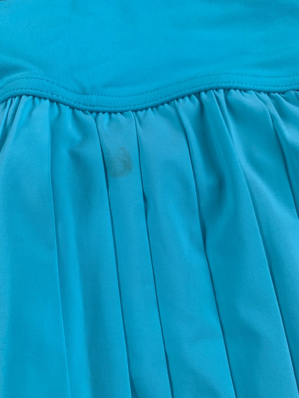 Pleated Aqua Circle Skater Skirt - Picture 4 of 4